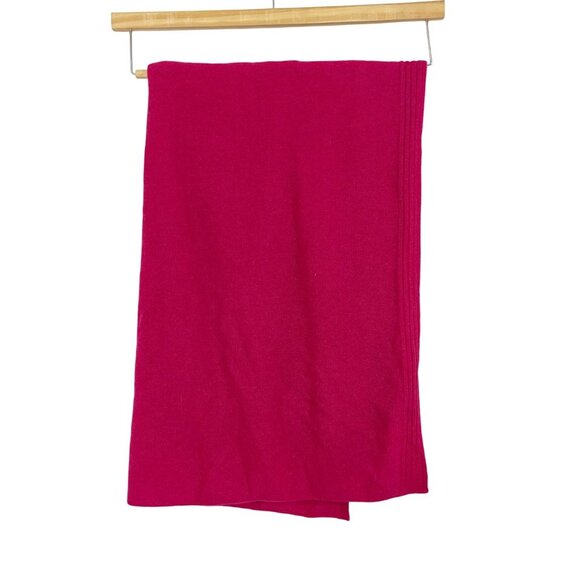 NEW Halogen Berry Pink Cashmere Rectangle Scarf Nordstrom Cozy Soft - Picture 1 of 4